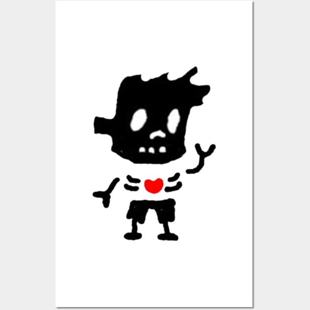 The Last Zombie Boy with a warm heart Wall Art by COOLKJS0